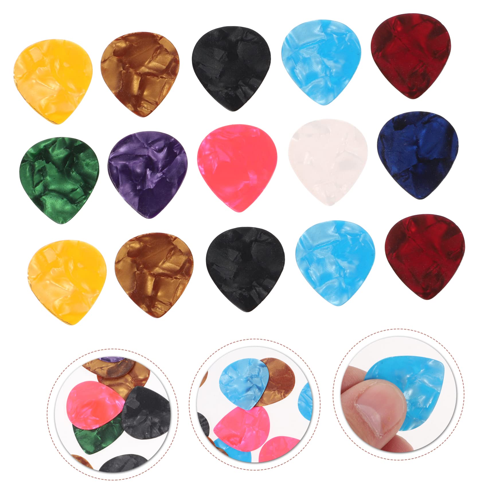 Abaodam 750 Piezas púa de guitarra prácticos accesorios de guitarra púa portátil para guitarra instrumentos musicales organos musicales guitarras bajo púas de guitarra ukelele Celuloide