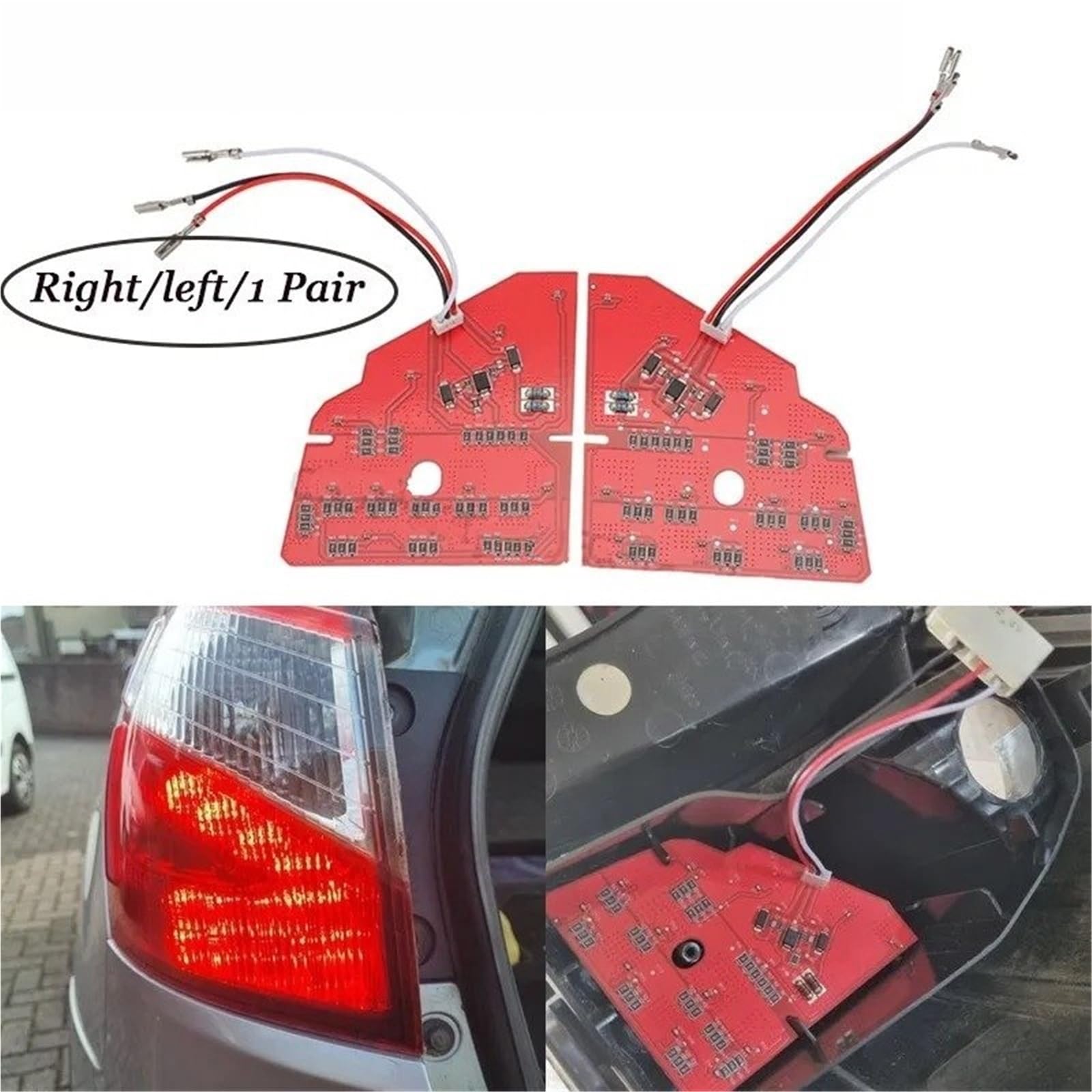 Luz Trasera Circuito Para Nissan Para Qashqai J10 + 2 2006-2014 Luz Trasera Frenos Placa Circuito Iluminación B003339B B003338B Bombilla Trasera Placa Circuito Luz Trasera(Right)