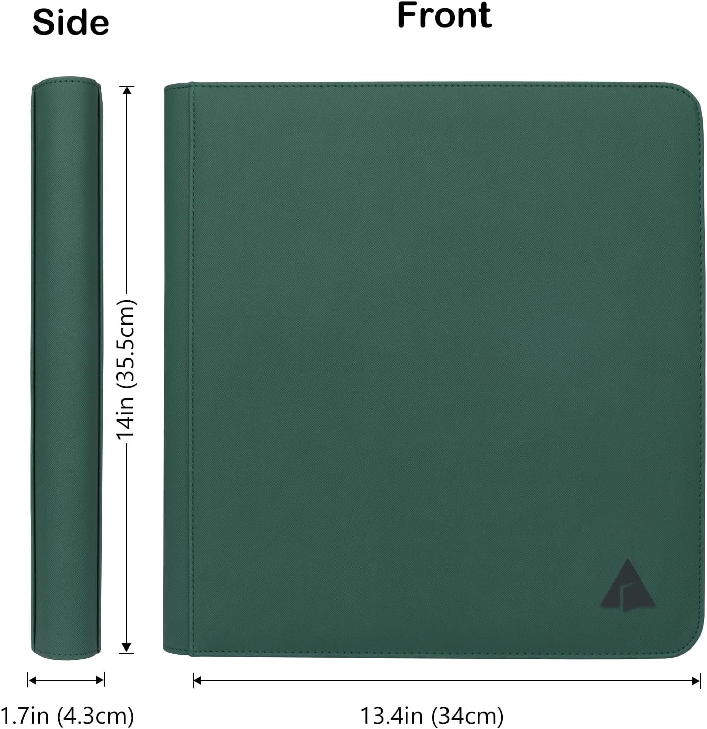 Premium 12-Pocket 720 Card Binder, Ringless Trading Card Album Folder - Side Loading Black Page Pocket Binder for TCG -Forest Green