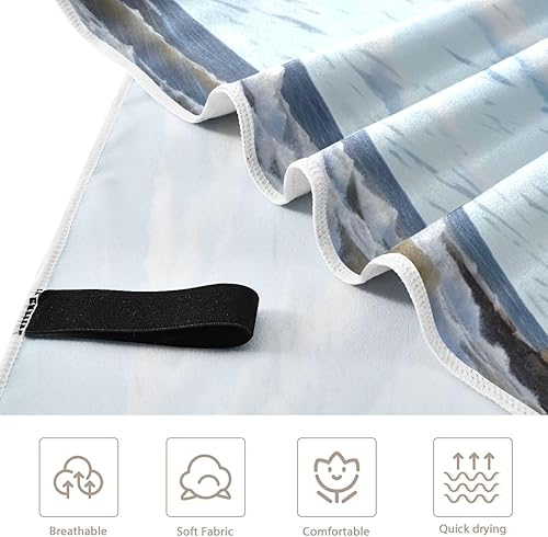 Miniatura 2 de California Lake Tahoe Toalla de playa  Toallas de viaje superabsorbentes de gran tamaño  Toalla ligera y compacta de secado rápido para natación,