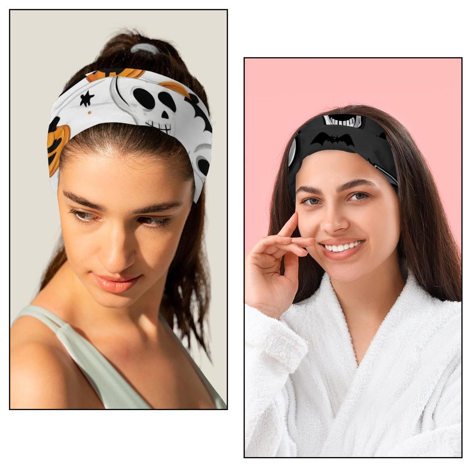 Lot de 6 bandeaux élastiques antidérapants pour femme - Pour yoga, entraînement, course à pied, sport