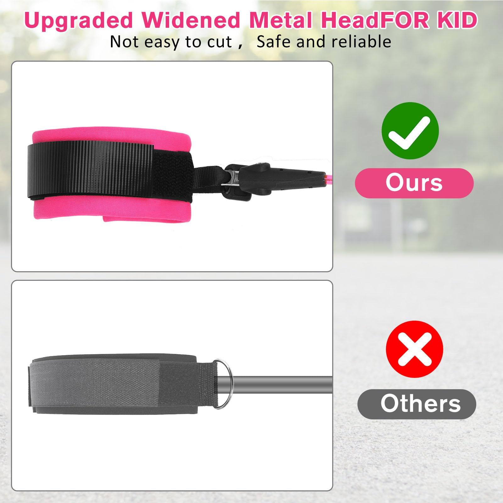 2 PCS Bracelet De Sécurité Anti Perdu Pour Enfant - Cordon Élastique Avec Verrou Et Veilleuse, 1.5M + 2M
