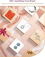 Vista 59 de MESHA Brown Jewelry Gift Boxes with Lids 10 PC, 6x5x1 Cotton Filled Jewelry Boxes, Necklace Gift Box, Bracelet Gift Box, Earring Box, Bulk Jewelry