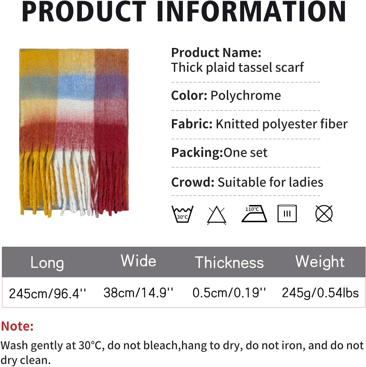 Chunky Scarf for Women Winter Scarves Cold Weather Large Blanket Scarfs Soft Warm Shawl Wraps