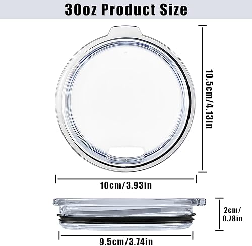 Miniatura 9 de Paquete de 4 tapas de repuesto para vaso de 20 onzas, a prueba de derrames, para YETI Rambler, Old Style RTIC, SUNWILL y CIVAGO, sin BPA