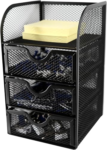 Miniatura 5 de Huron Mini organizador de suministros de escritorio de 3 cajones (142496) (1 ud)