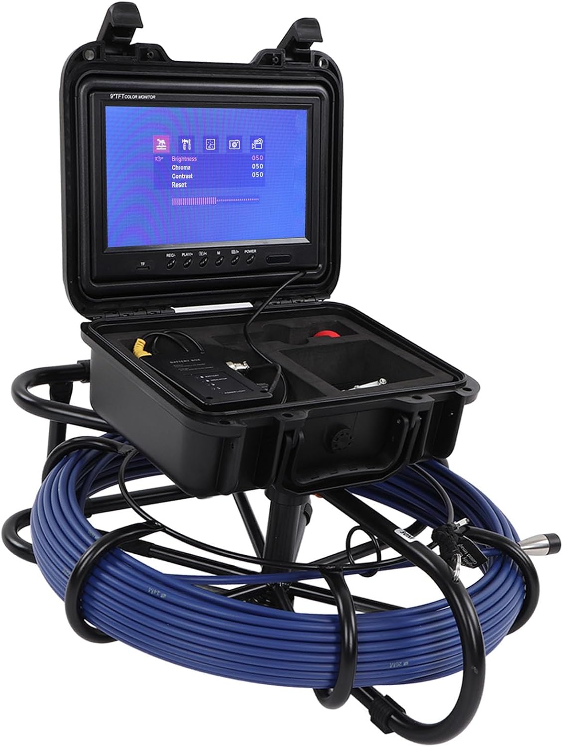 Pipe Inspection Camera, Wide Application Sewer Camera 9 Inch HD DC 12V