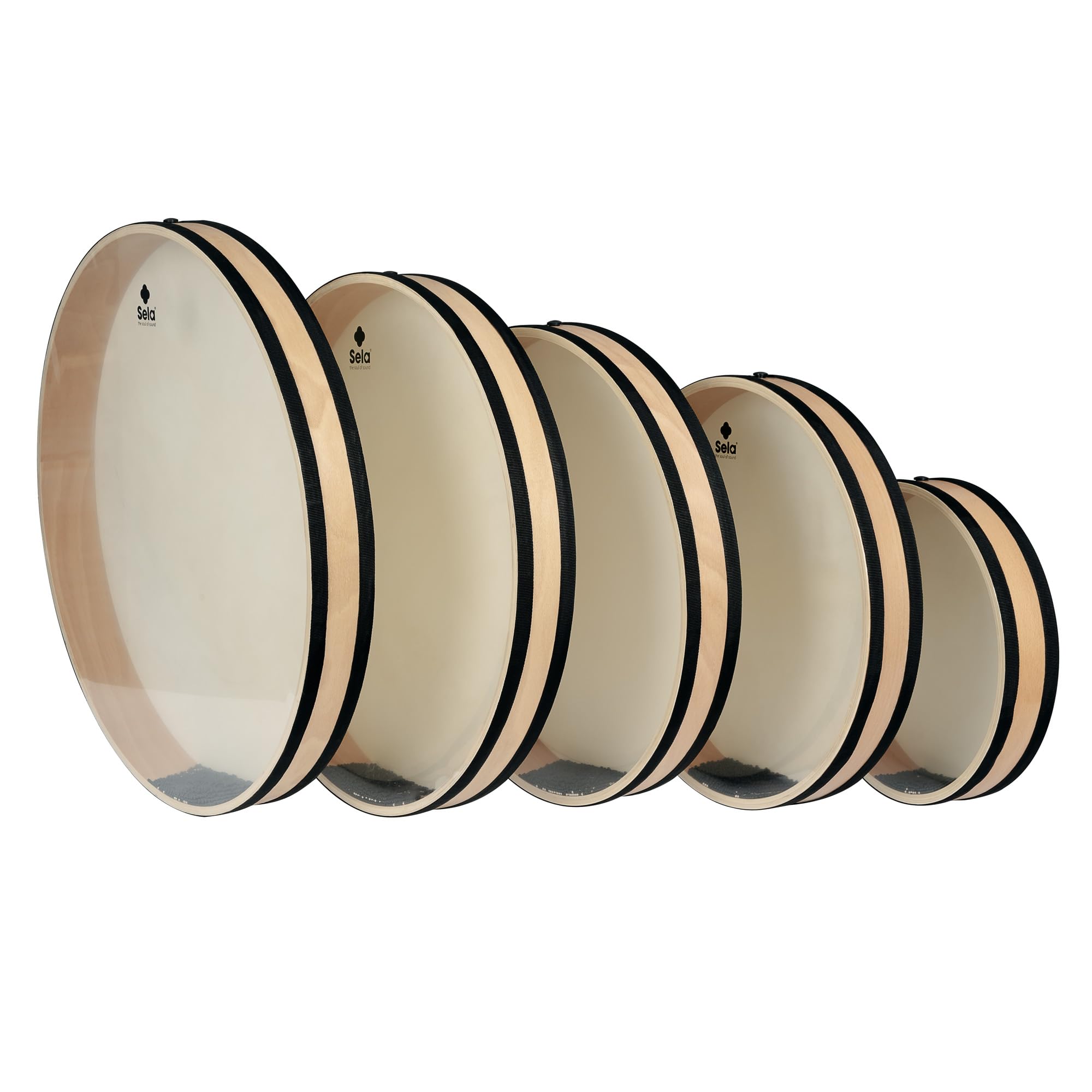 Ocean Drum 50 cm (20"), cornice in legno con pelle naturale