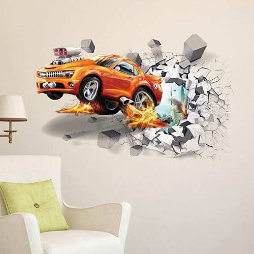 Miniatura 3 de U-Shark 3D autoadhesivo extraíble rompe a través de la pared calcomanías de vinilo de paredmurales de arte calcomanías decoradoras que le gustan a