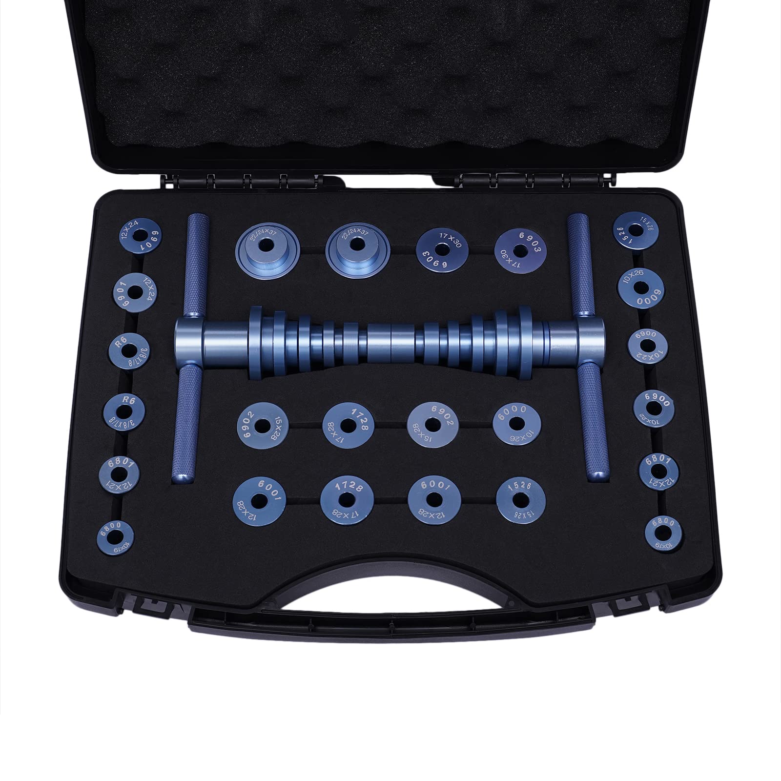 Futchoy 25 PCS Bike Bottom Bracket Tool Bike Bearing Press Kit Bicycle Bearing Press Set for Flower-Drum Column Foot Middle Axle