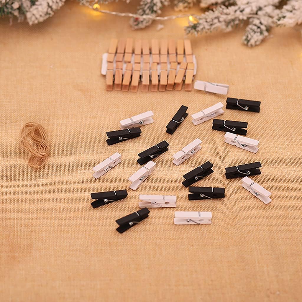 20 Pcs Small Clip for Creative Wooden Clothespins Pegs for Stage Background Accessories Home Photo Craft Wall Decora