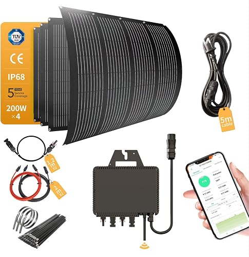 Balcon 800W_RC® MI2S-800D + 4 Panneaux solaires Flex Centrale