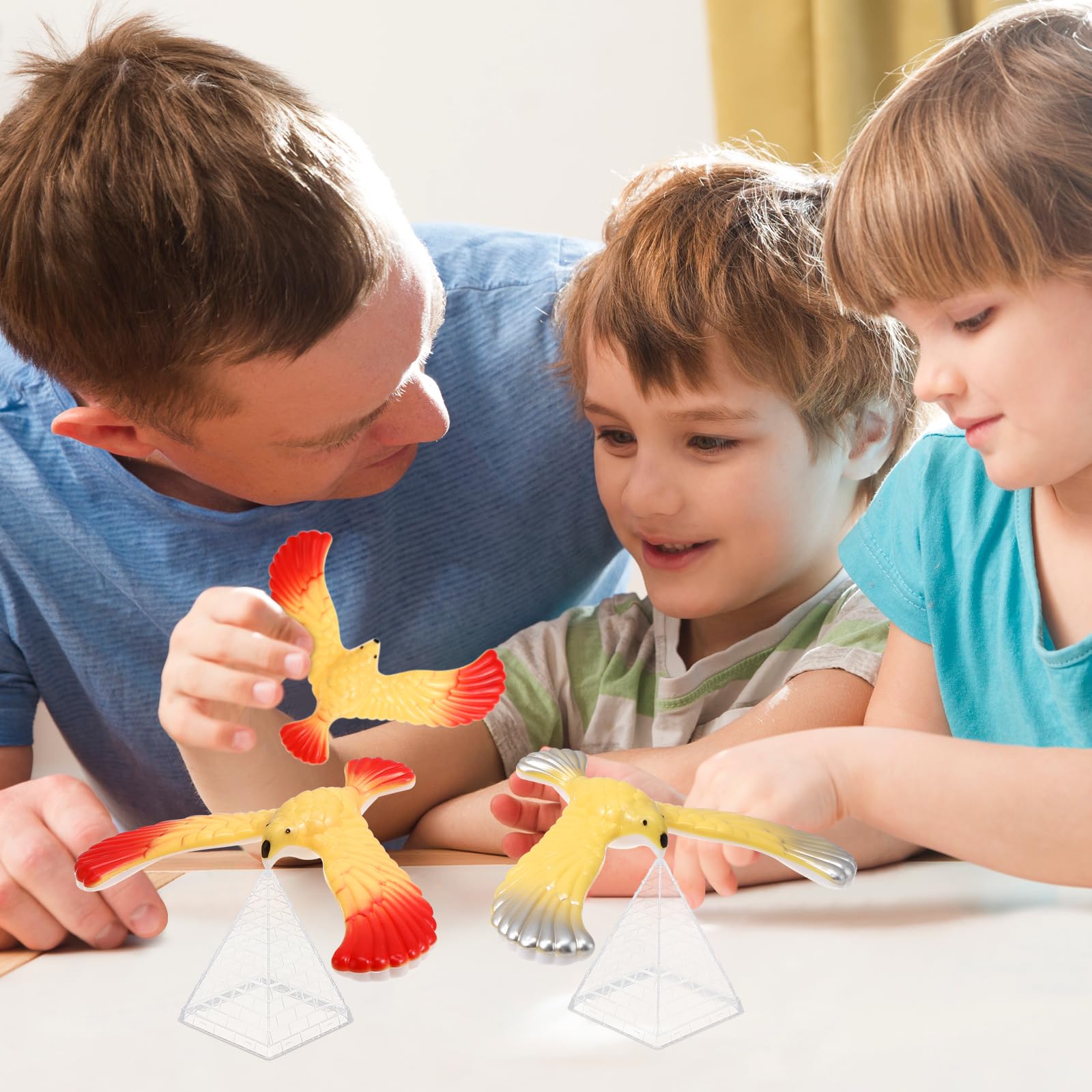 Toyvian Set Di 6 Uccellini In Equilibrio – Giocattolo Scientifico E Divertente Per Bambini, Adulti, Ufficio E Scrivania | Forma Di Aquila