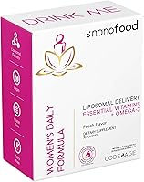 Vista 5 de Codeage Liposomal - Fórmula líquida de vitaminas diarias para mujer, suplemento multivitamínico líquido vegano omega-3, biotina, vitaminas A, B, C