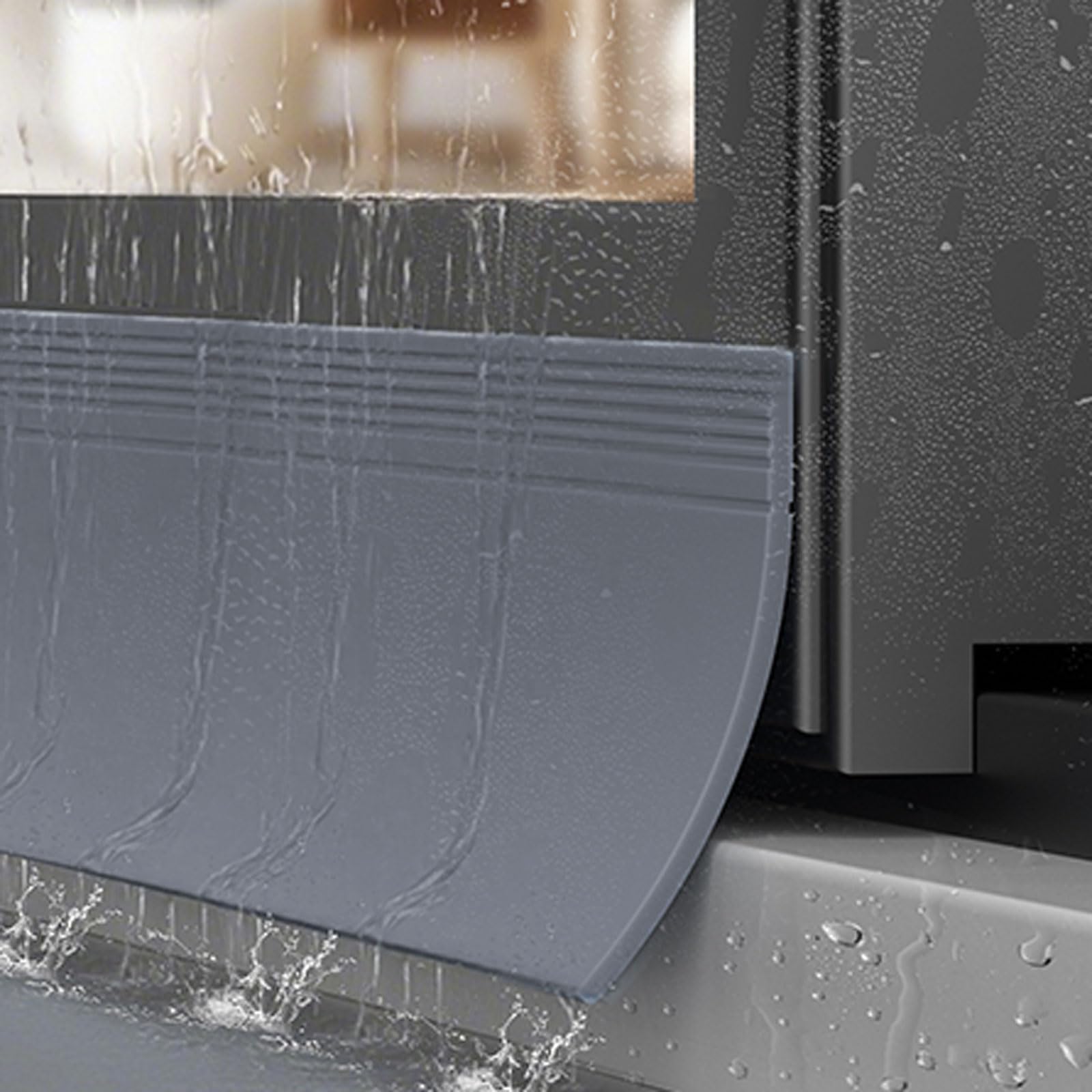 GoldeneAmeisen Rubber Self-adhesive Window Rain Deflector,Rain Deflectors For Exterior Doors,door Rain Deflectors,Easy Installation,Self-Adhesive,Not Prone To Aging,For Window Edge Cap