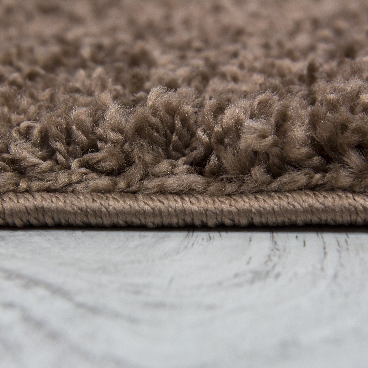 Vimoda Prime Shaggy Teppich Hochflor Langflor Teppiche Modern Einfarbig Nougat Hellbraun – Bild 3