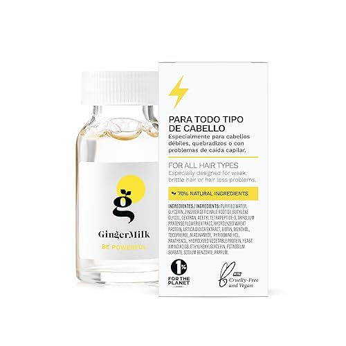 Miniatura 2 de Ampolla para el crecimiento del cabello con biotina y jengibre, controla la pérdida de cabello, estimula el cuero cabelludo y fortalece las raíces,