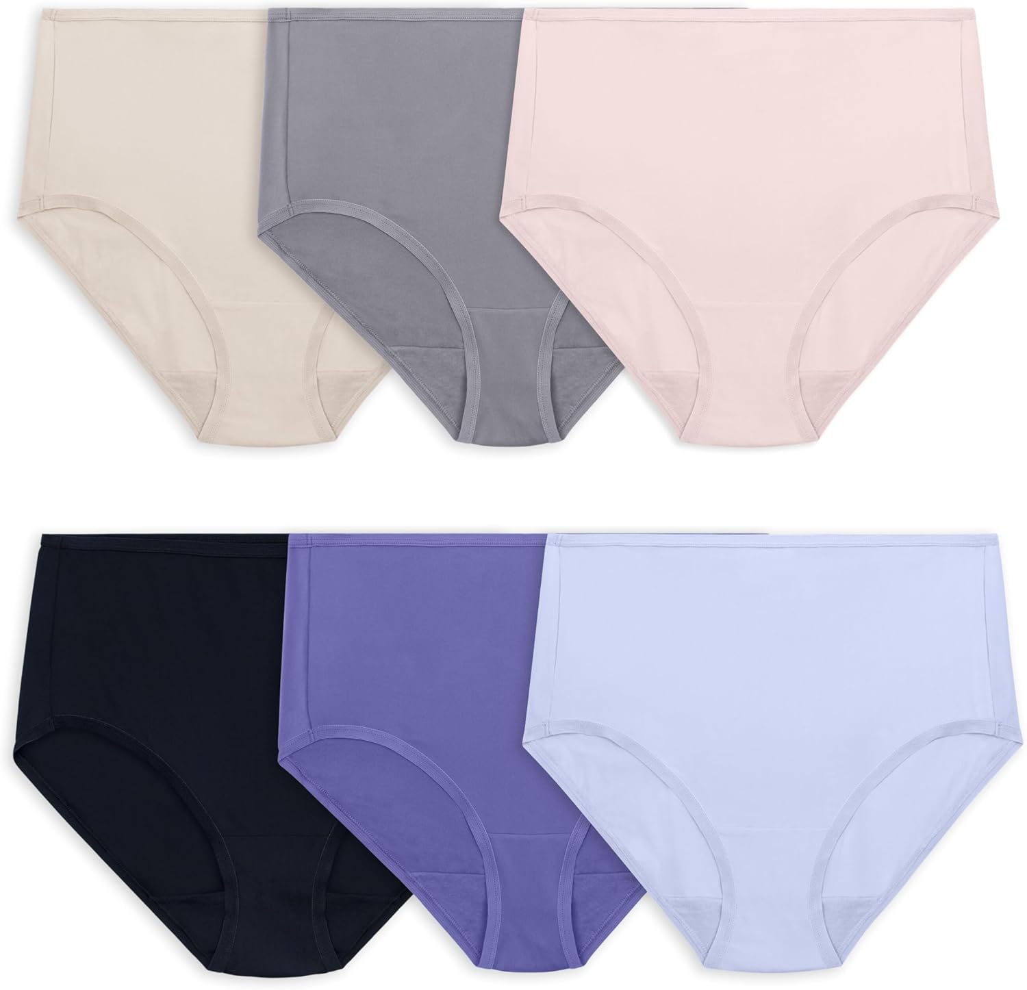 Fruit of the Loom Women's Lightweight Microfiber Underwear, Smooth Under Clothes, Available in Plus Size