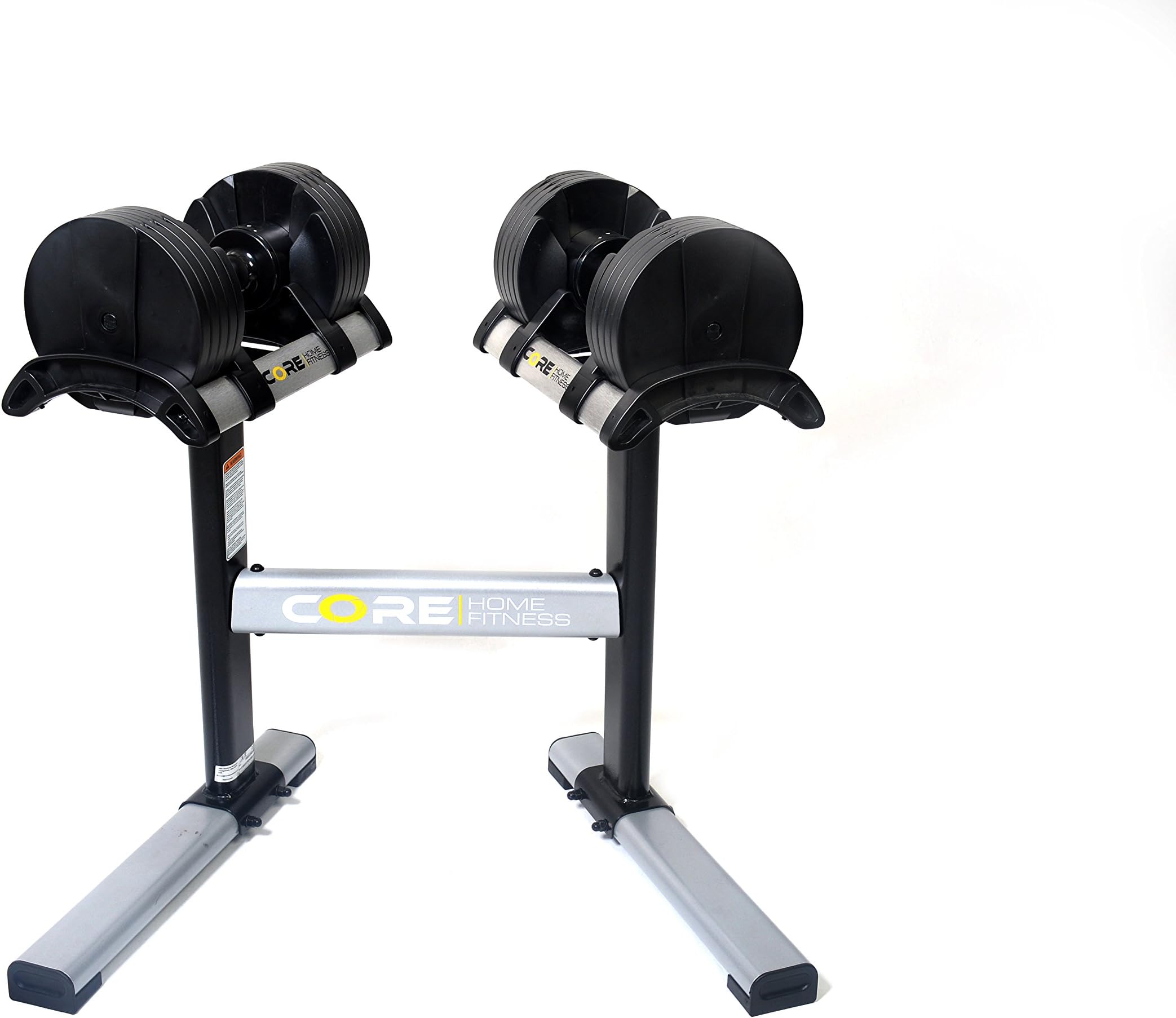 Core Home Fitness Adjustable Dumbbell Set & Stand Space Saver - Dumbbells for Your Home - Weights -