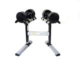 Core Home Fitness Adjustable Dumbbell Set & Stand Space Saver - Dumbbells for Your Home - Weights