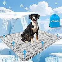 NXDZI Dog Cooling Mat 59x40 Inch - Washable Pet Cooling Pad Bed for Indoor Outdoor Use, Car Seats - Keeps Dogs Cool All Summer