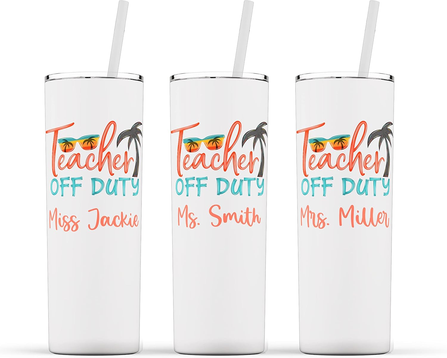 Personalized Teacher off Duty Tumbler-End of Year Teacher Gift-Principal off Duty-School's out for summer