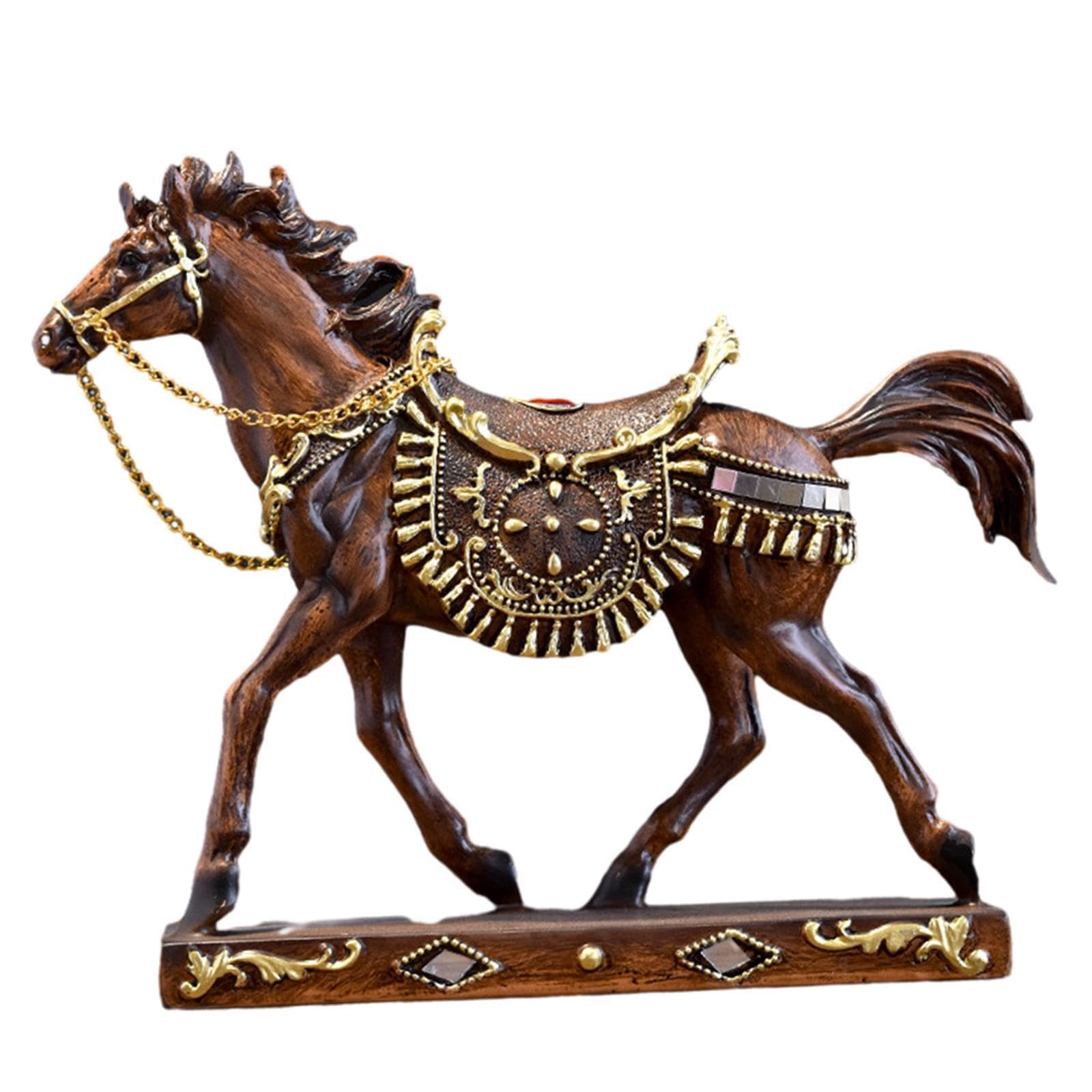TWISAXC Horse Figurine Miniature Sculpture Collectible Unique Decor Vintage Living Room And Office Spaces Horse Statue Has Realistic Details And Simple And Unique, Style B