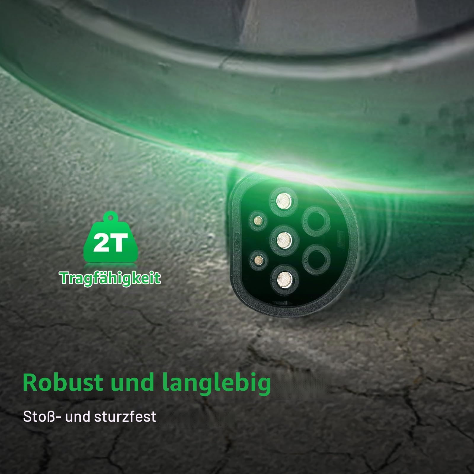Typ 2 Ladekabel 11kW 7m 16A 3-Phasig für EV/PHEV Elektroautos Kompatibel mit Model Y/3/S/X, ID.3, ID.4, ID.5, Q4 E-Tron, IONIQ 5, Kona usw (Weiß)