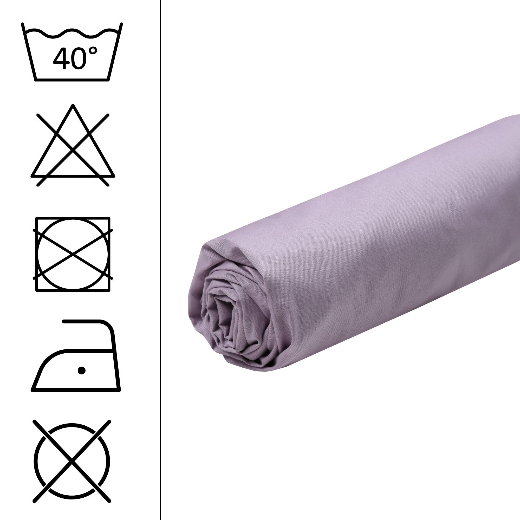 STOF, Fitted Sheet, Size 140 x 200 cm Large 30 cm, Cotton Percale Quality, 100% Oeko-Tex Certified Cotton, Parma Colour - Image 4