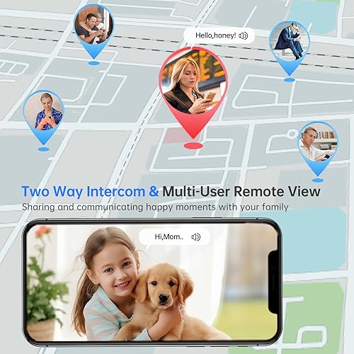 Miniatura 8 de JOOAN Cámara de seguridad 5MP 5G para interiores, doble banda 52.4GHz Cámara de seguridad enchufable con almacenamiento en la nube y tarjeta SD,