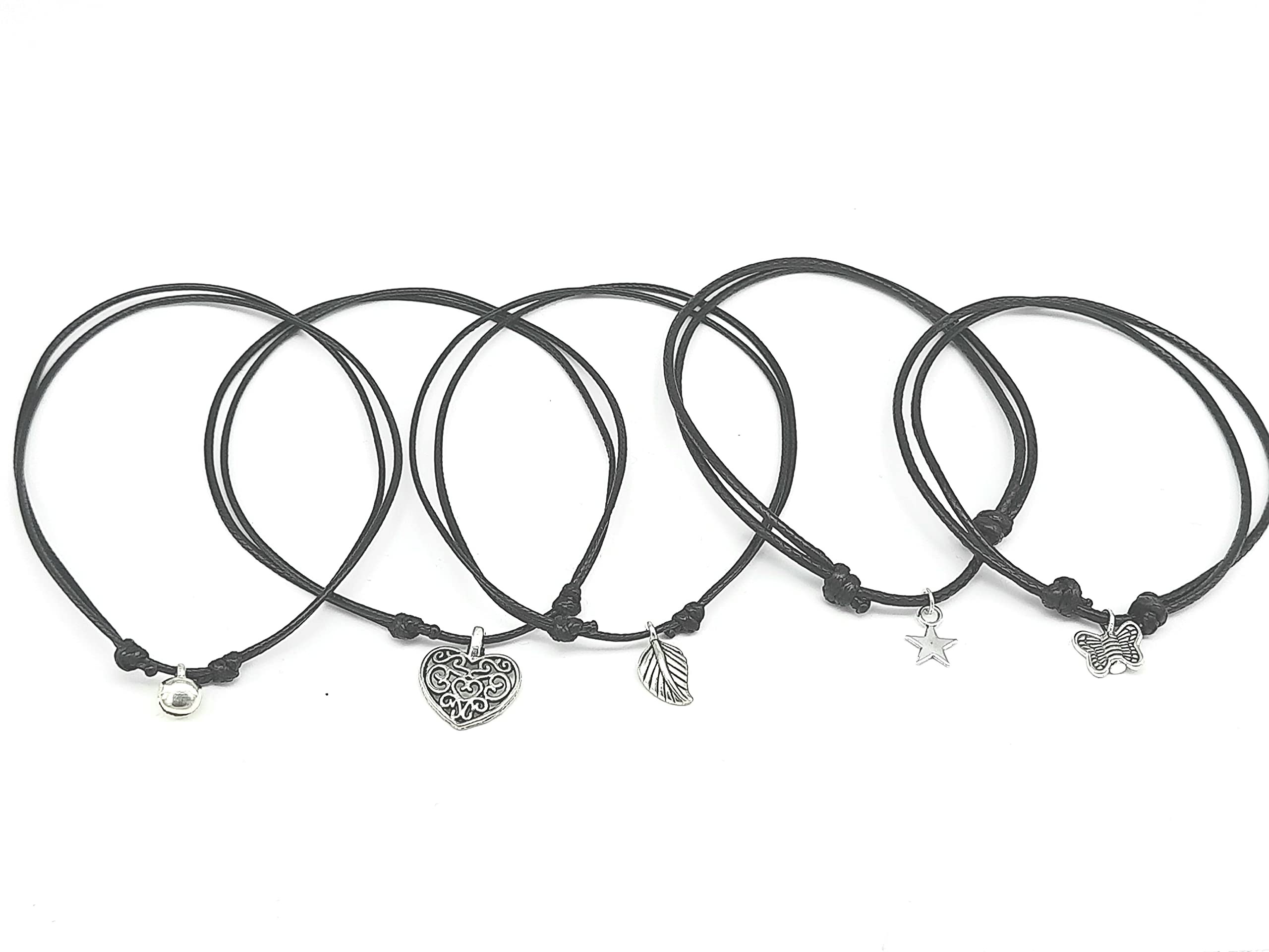 Aks jewelz Black thread anklet combo_leaf_star_Heart_ghung_Butfly Pack of 5 (B09GYLQ1RZ) Amazon Price History, Amazon Price Tracker