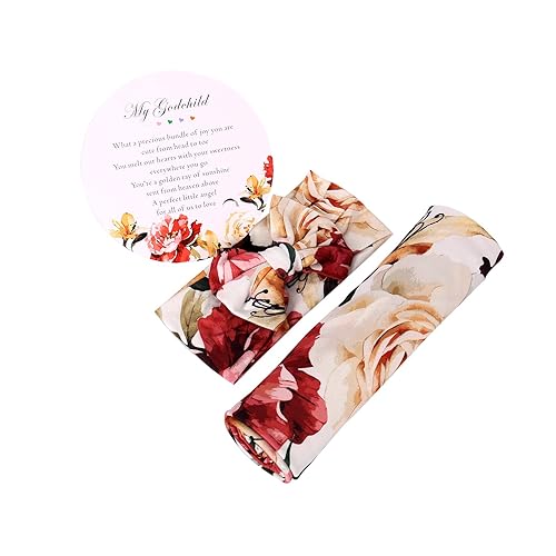 Miniatura 4 de Galabloomer Conjunto de diadema para recién nacido, manta para recién nacido, diseño de flores