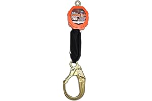 Malta Dynamics Pygmy Hog 11' Self Retracting Lifeline, Cable YoYo with Rebar Hook