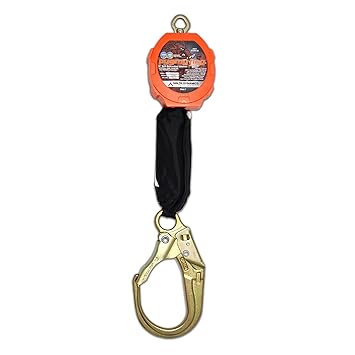 Malta Dynamics Pygmy Hog 11' Web Self Retracting Lifeline, YoYo Cable with Rebar Hook, Fall Protection Retractable Safety Harness Lanyard - OSHA/ANSI Compliant
