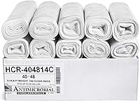 Vista 52 de Aluf Plastics - Bolsas de basura de alta densidad, 10 galones, 1000 unidades, 8 micras (eq), 24 x 24 pulgadas, negras, para baño, oficina