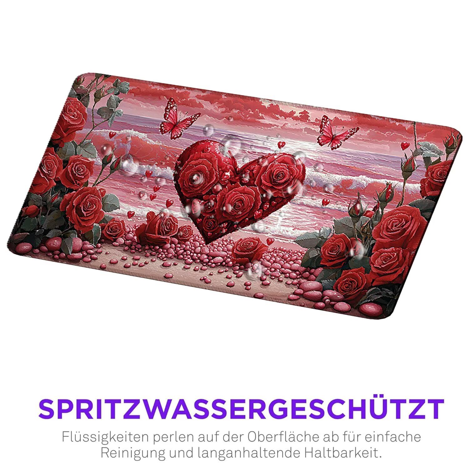 Podkładka pod mysz do gier, 1600 x 800 mm, XXL, duża gamingowa podkładka pod mysz, wodoodporna podkładka pod mysz, długa podkładka na biurko z przeszytymi krawędziami, mata na biurko z gumową