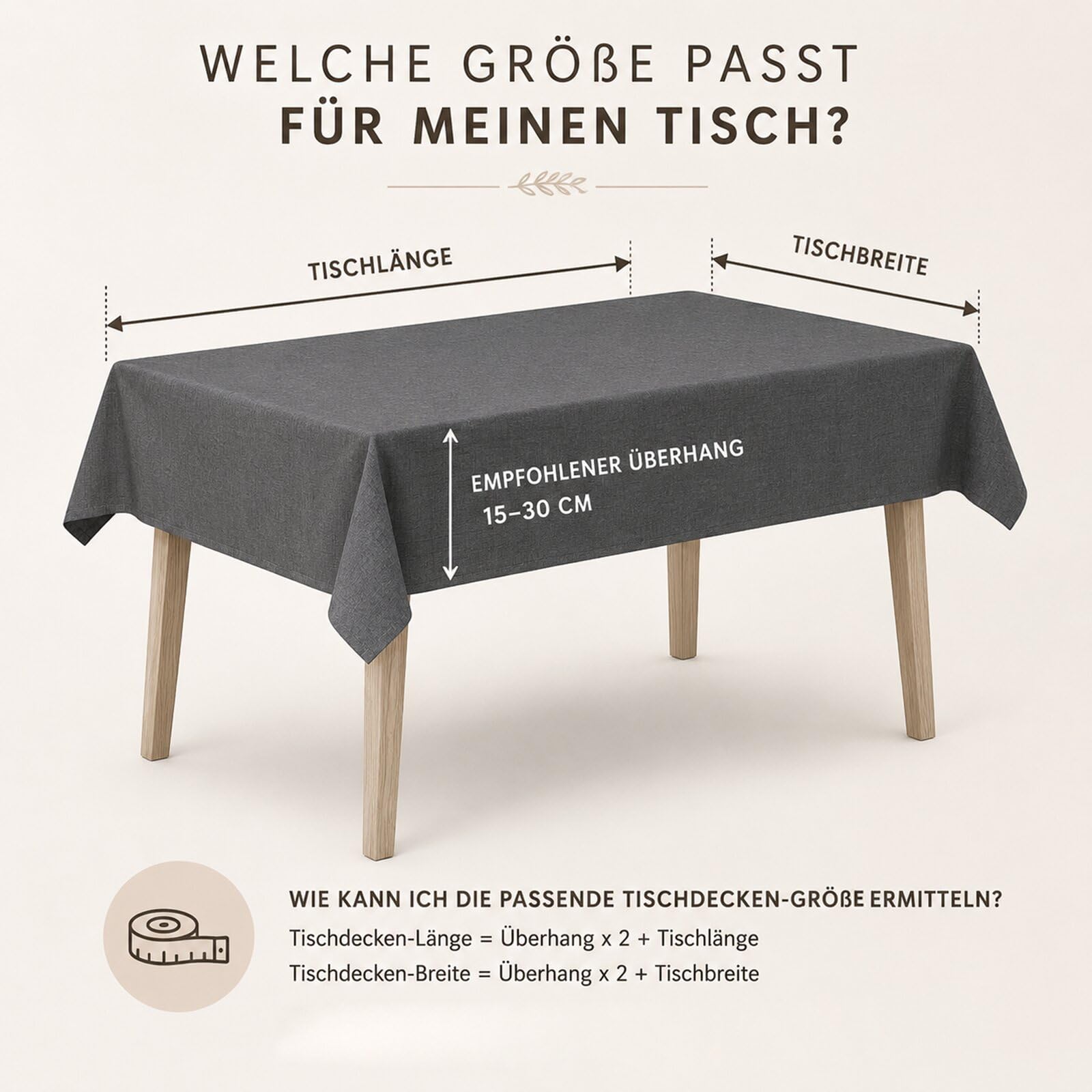 Textil Tischdecke Leinen-Optik 160x360cm eckig mit Fleck-Schutz Weiss *Tafeltuch* Farbe wählbar