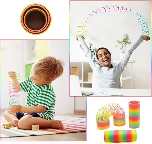 Miniatura 5 de Vinciph 3 piezas de juguete mágico de resorte helicoidal, colorido arco iris de plástico, suministros de fiesta para niños y niñas, juguetes de