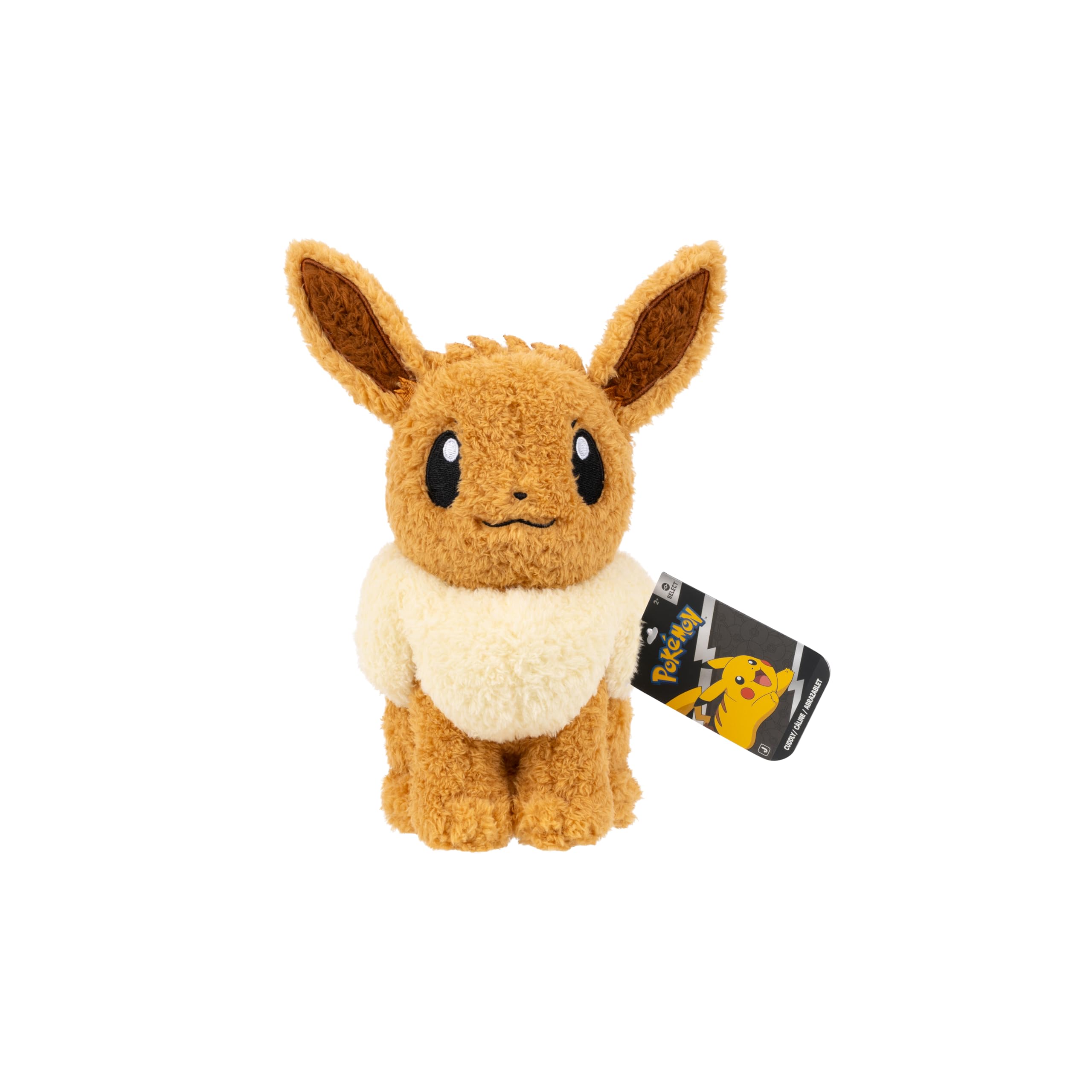 Amazon.com: Pokemon Cuddly Eevee Plush - 8-Inch Soft Shaggy Plush