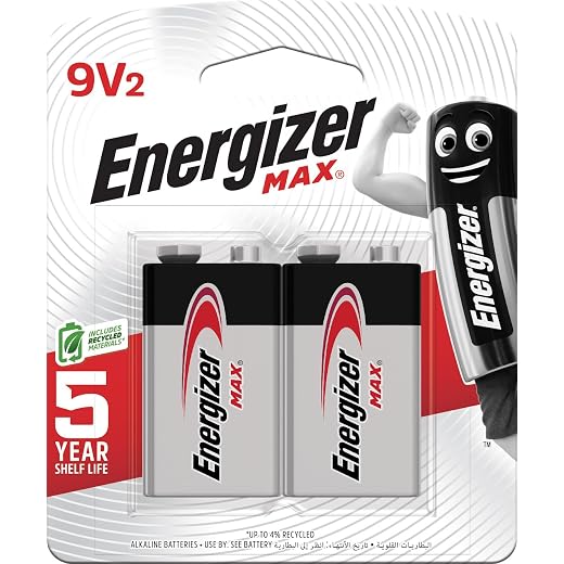 Energizer 9V Batteries, Premium Alkaline, 2 Count