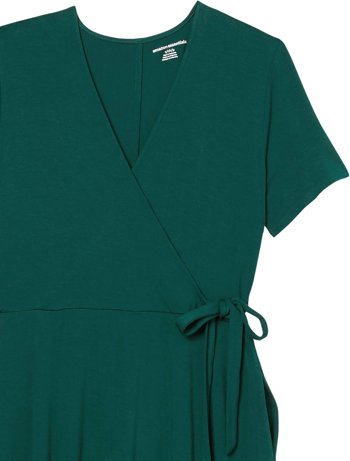 Amazon Essentials Women's Short Sleeve Faux-Wrap Dress - Image 6