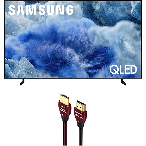 Samsung QN75Q8FAAFXZA 75 Inch Class QLED Q8F 4K Vision AI Smart TV with a WireLogic Ruby 8ft Ultra High Speed 4K-8K-10K HDMI Cable (2025)