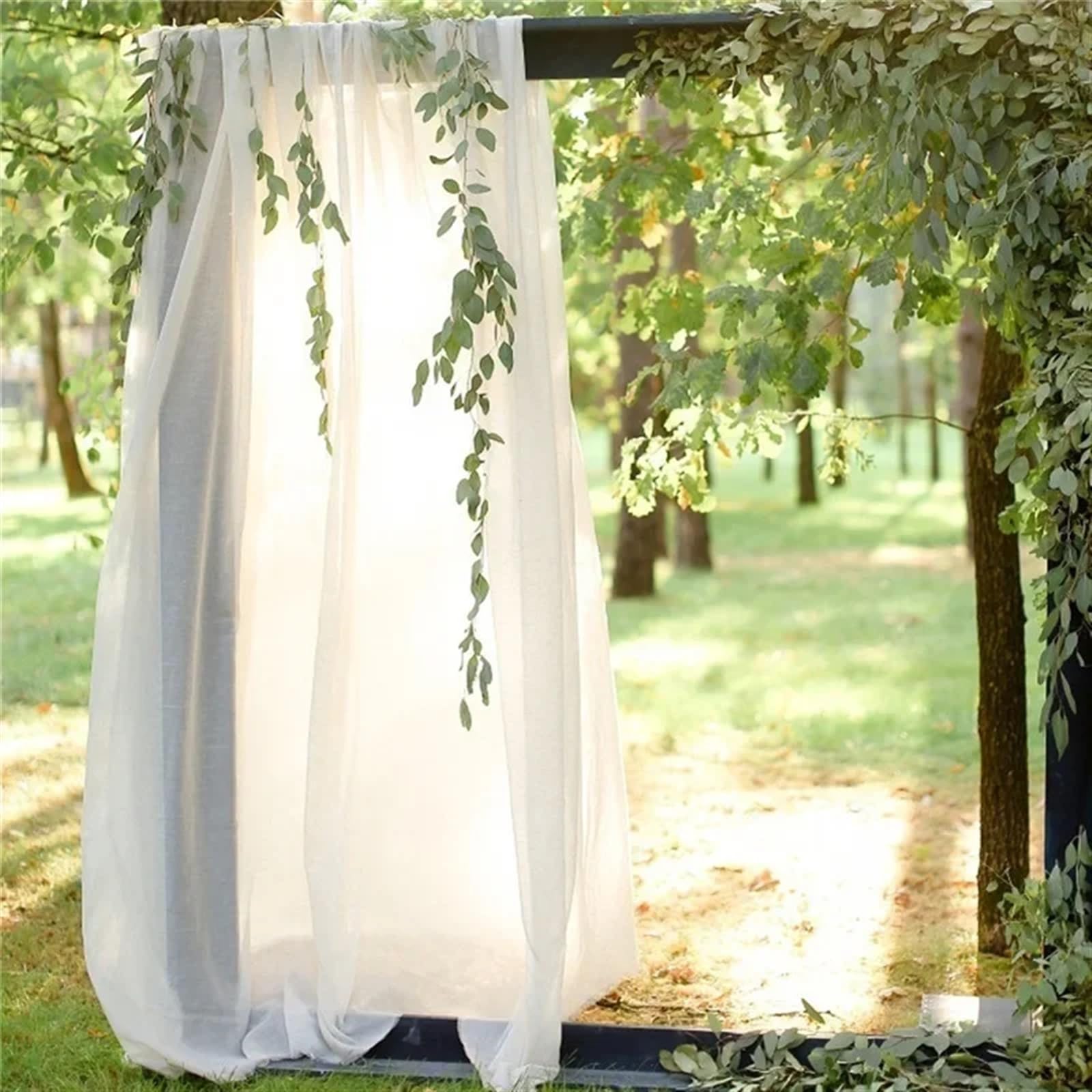 75 * 600 cm Hochzeit Bogen Drapieren Chiffon Stoff Drapieren Vorhang Gardinen Hochzeit Chiffon Drapieren Zeremonie Empfang Hängende Dekoration für Hochzeitshintergrund(75x600cm)