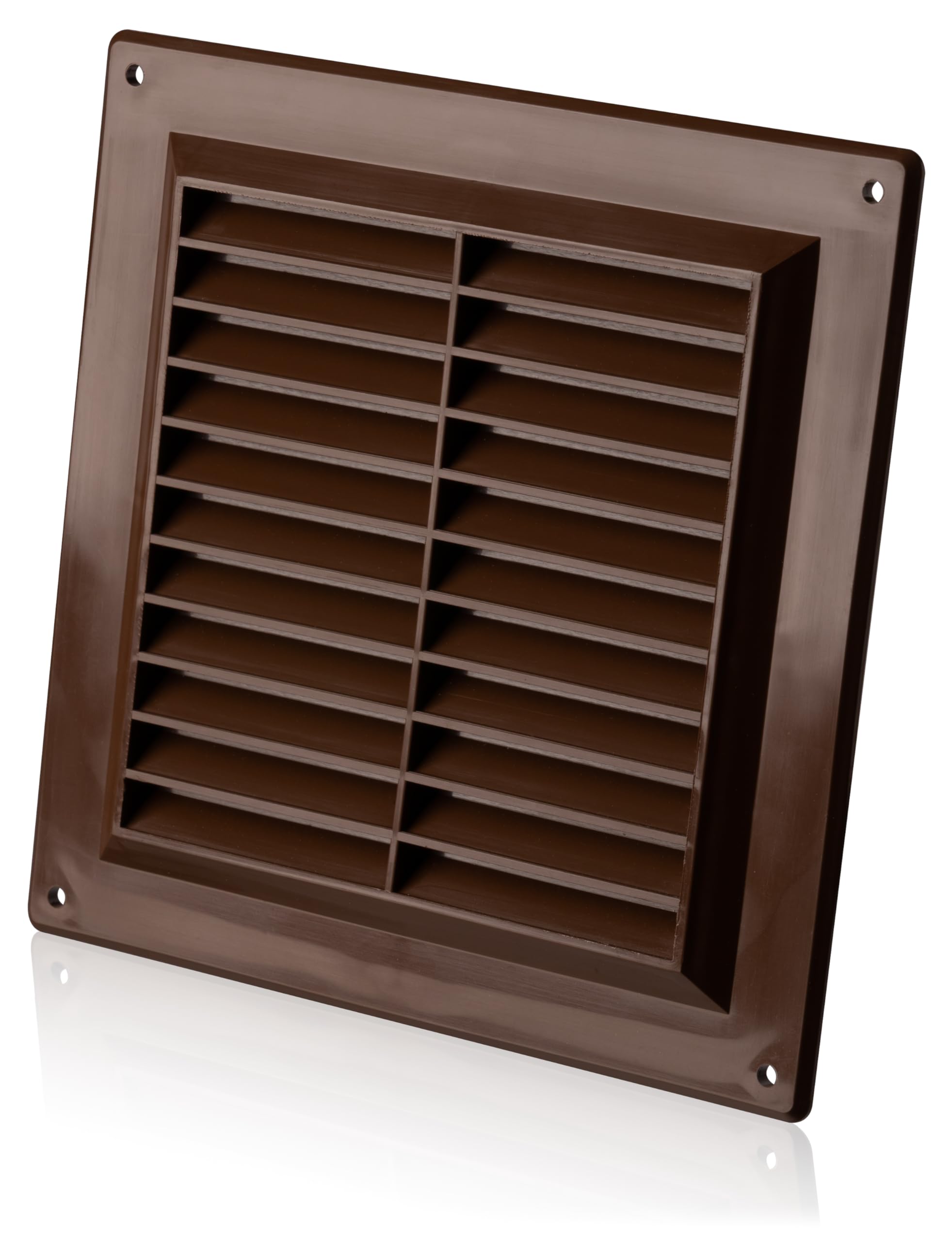 About Vent Brown 150X150mm / 6X6 Inch Plastic Ventilation Grille With Anti-Insect Mesh - Air Vent Cover