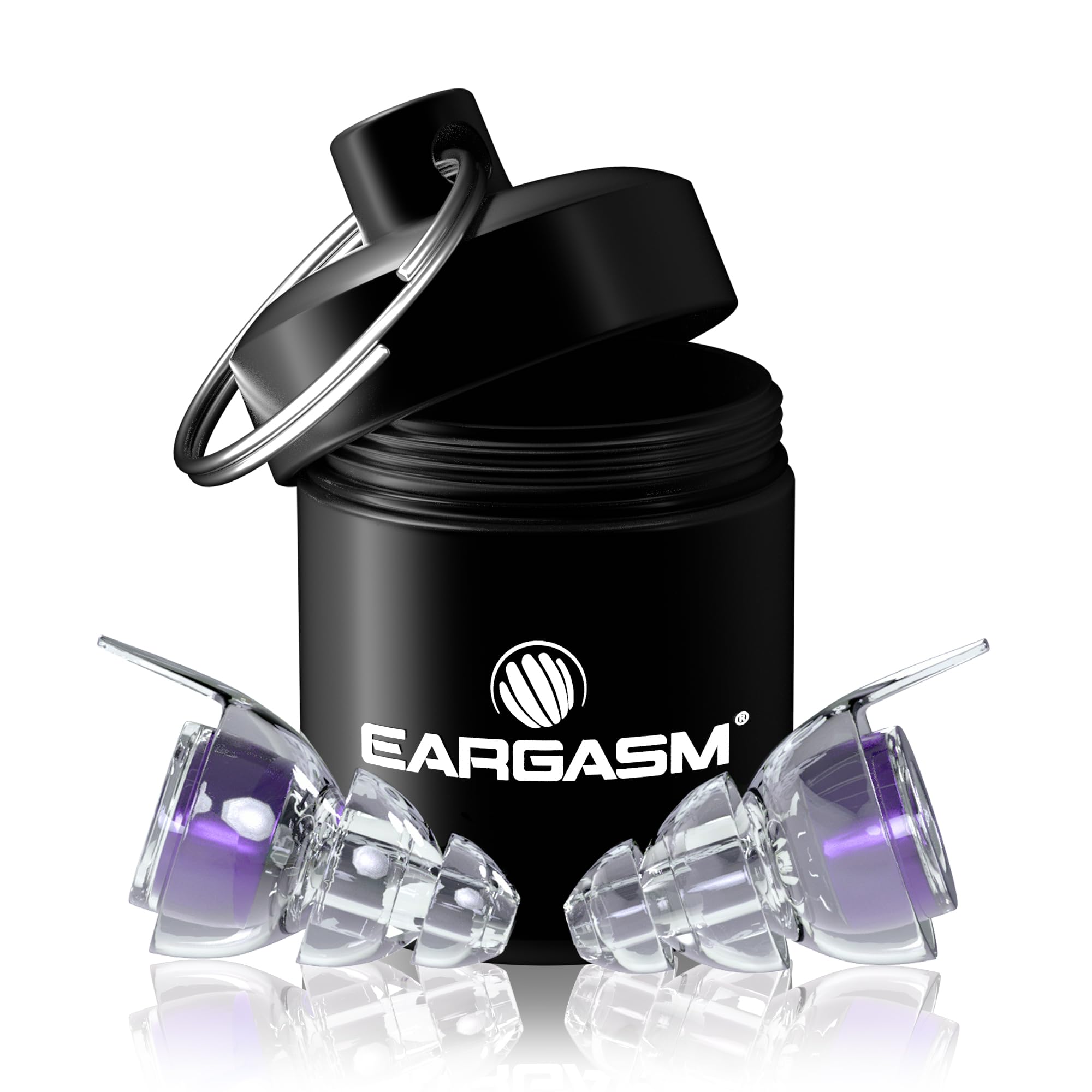 Eargasm High Fidelity Hyperviolet Purple Earplugs - Noise Reducing Ear-Plugs for Hearing Protection at Concerts, Music Festivals, Loud Environments,