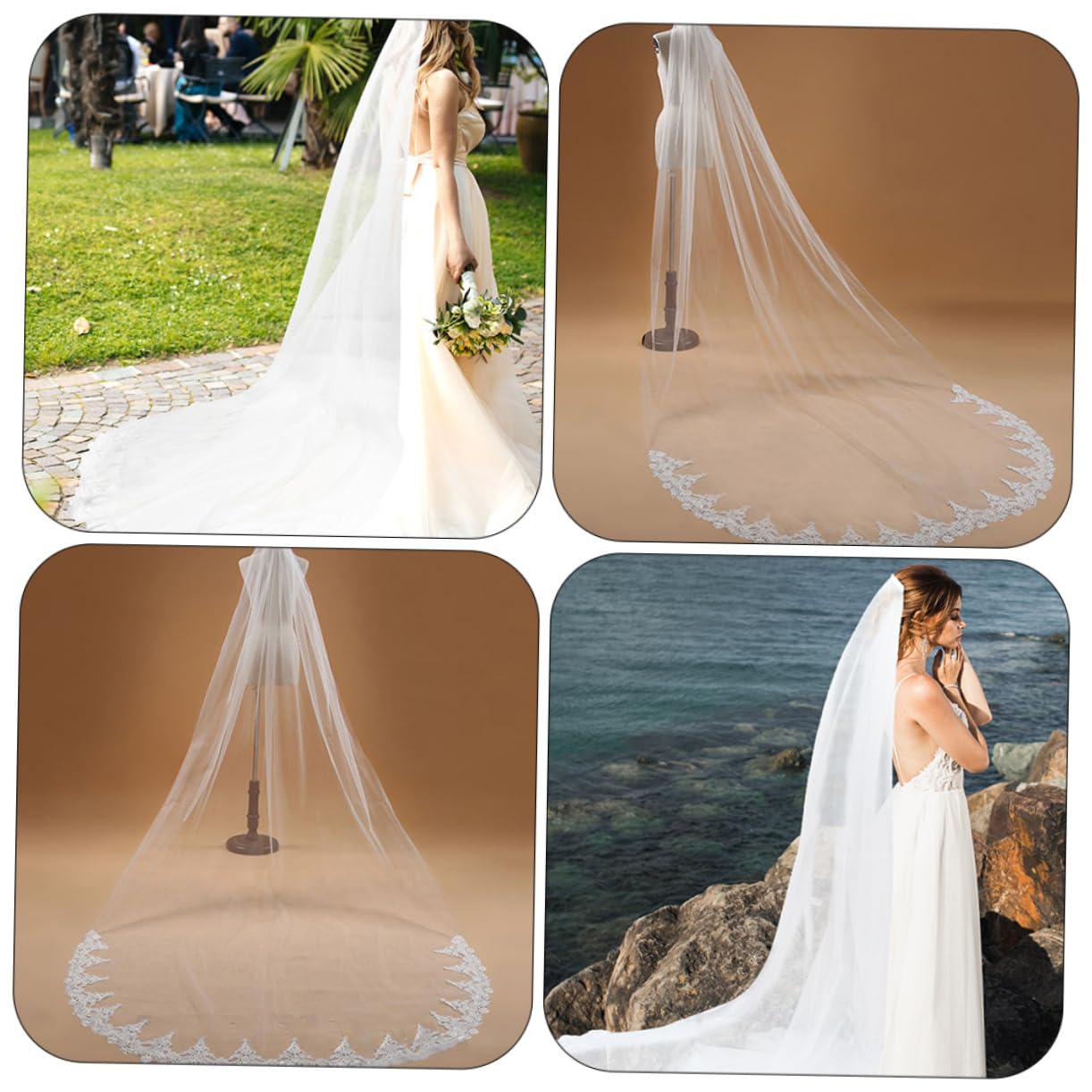 SHERCHPRY 2stücke Lange -hochzeits-schleier Mit Eleganter Brautschleier Feinem Material Für Unvergessliche Hochzeitsmomente Für Bräute Und Hochzeitsfeiern