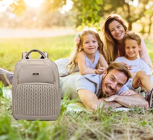 Miniatura 9 de Mochila para pañales  Bolsa de pañales extra grande para dos niños gemelos (expandible 30-38L)  Mochila de viaje para bebé con cambiador para mamá