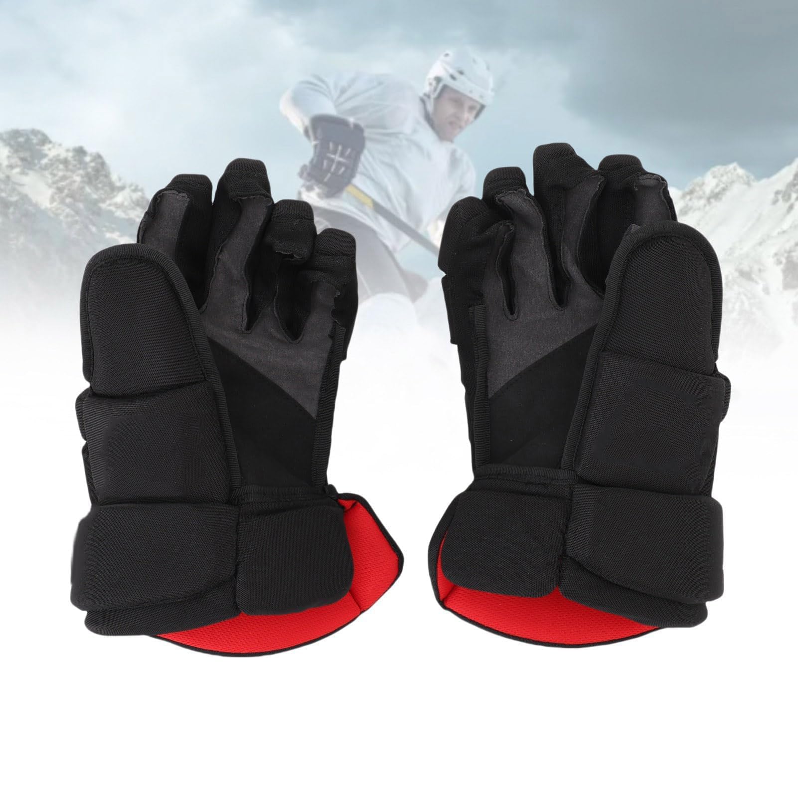 Gants de Hockey sur Glace, Gants de Hockey de Rue légers et Respirants, équipement de Protection en Mousse EVA en Nylon pour l'entraînement et Les Jeux
