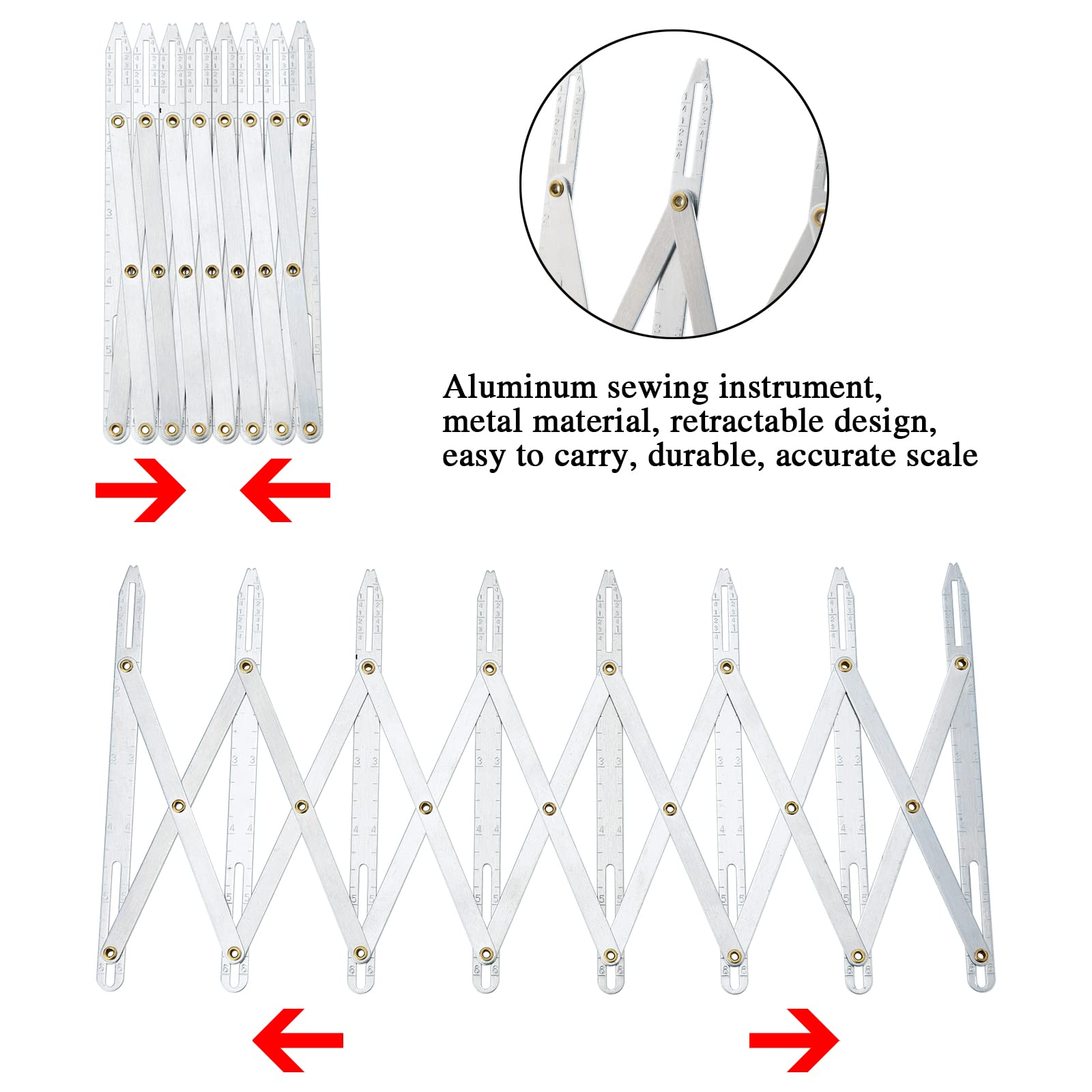 SUCHUANGUANG Jauge de Couture Extensible Guide de Bouton