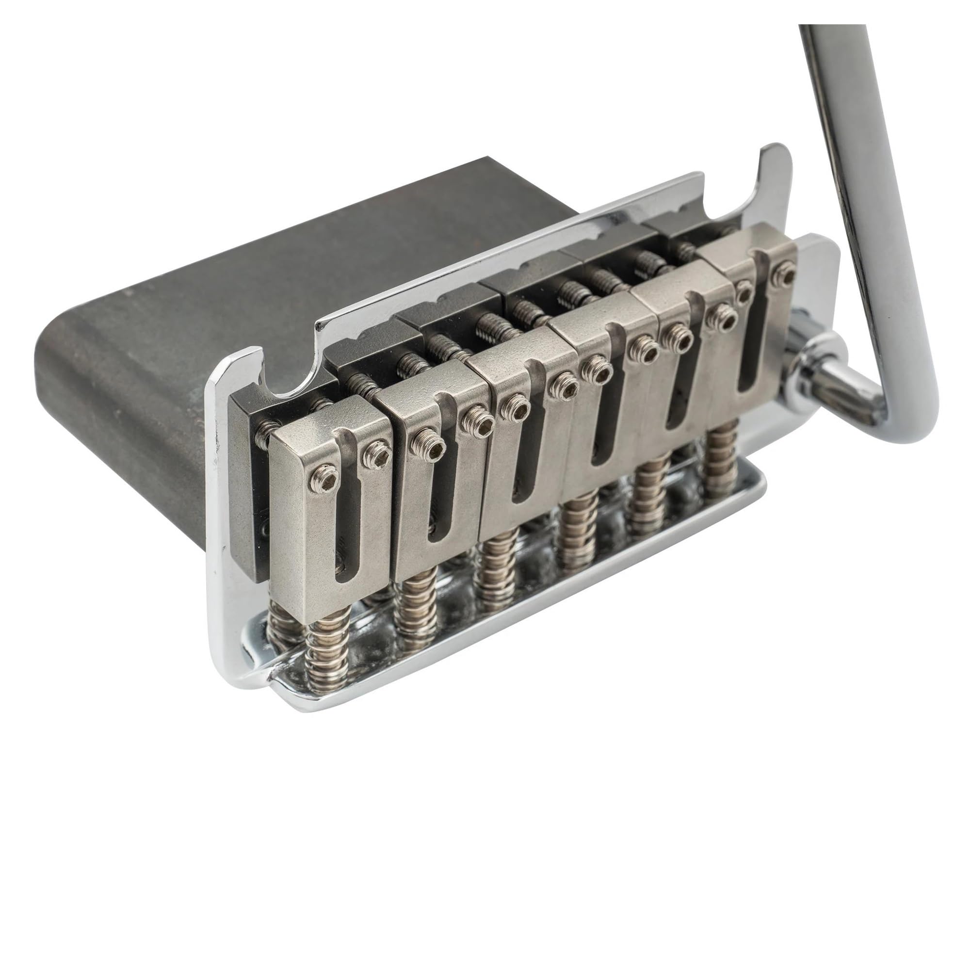 Puente Trémolo De Guitarra De Doble Perno Silla De Montar De Acero De 52.5mm Bloque Completo Adecuado Para Guitarras Eléctricas | Puente de guitarra(Chrome)